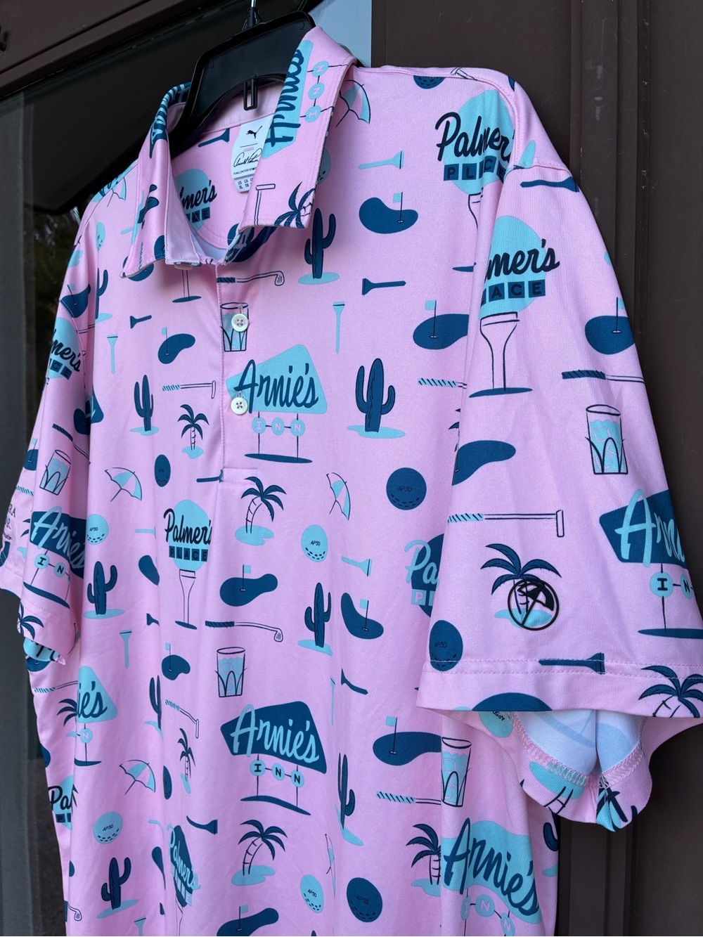 Puma Arnold Palmer Pink Arnie's Inn Sierra Star Golf Polo XL